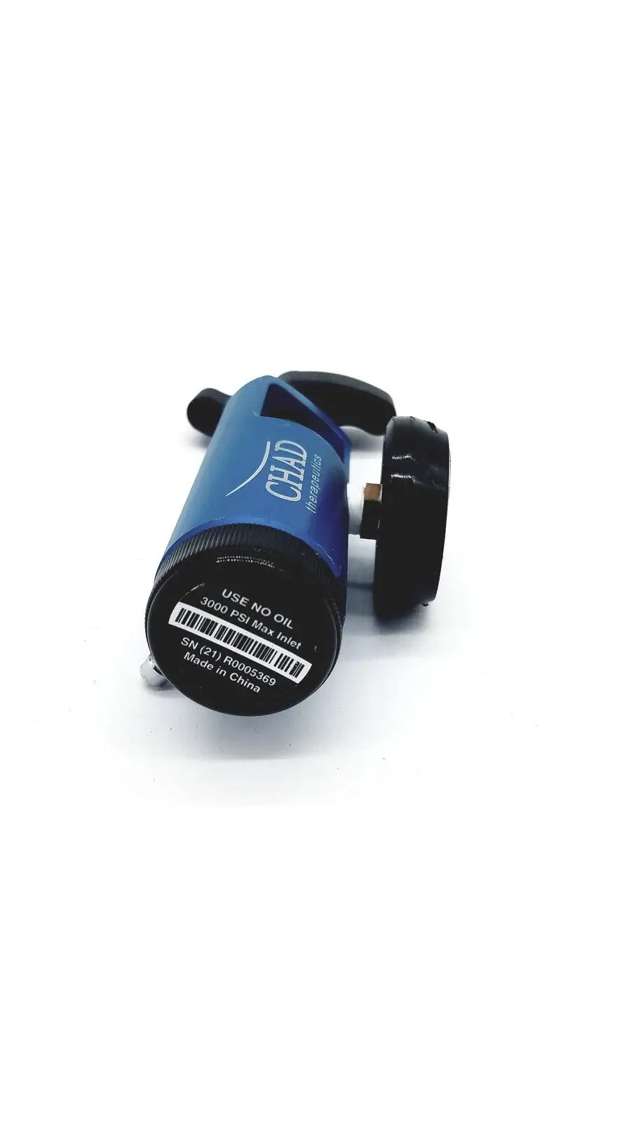 Chad Therapeutics CGA 870 Oxygen Regulator Regulator Gauge & Clamp O2 3000 PSI Oxygen Regulator, as-is (for parts) product photo 3