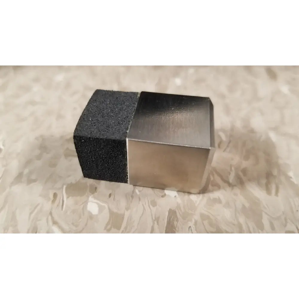 Black and silver dual-sided nail file with textured abrasive side and smooth metal edge for chaltilon csd200 dynamometer