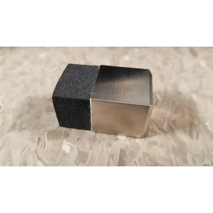 Black and silver dual-sided nail file with textured abrasive side and smooth metal edge for chaltilon csd200 dynamometer