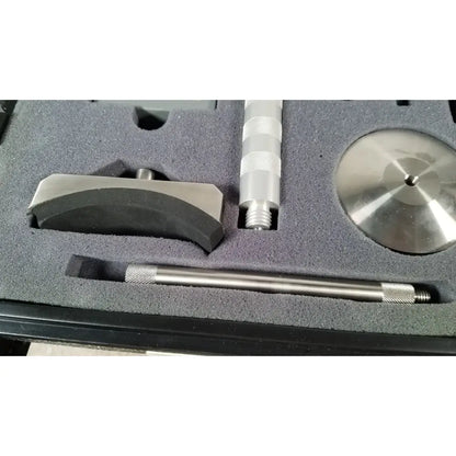 Silver metallic chaltilon csd200 dynamometer with black rubber grips and knurled sections for precise measurements