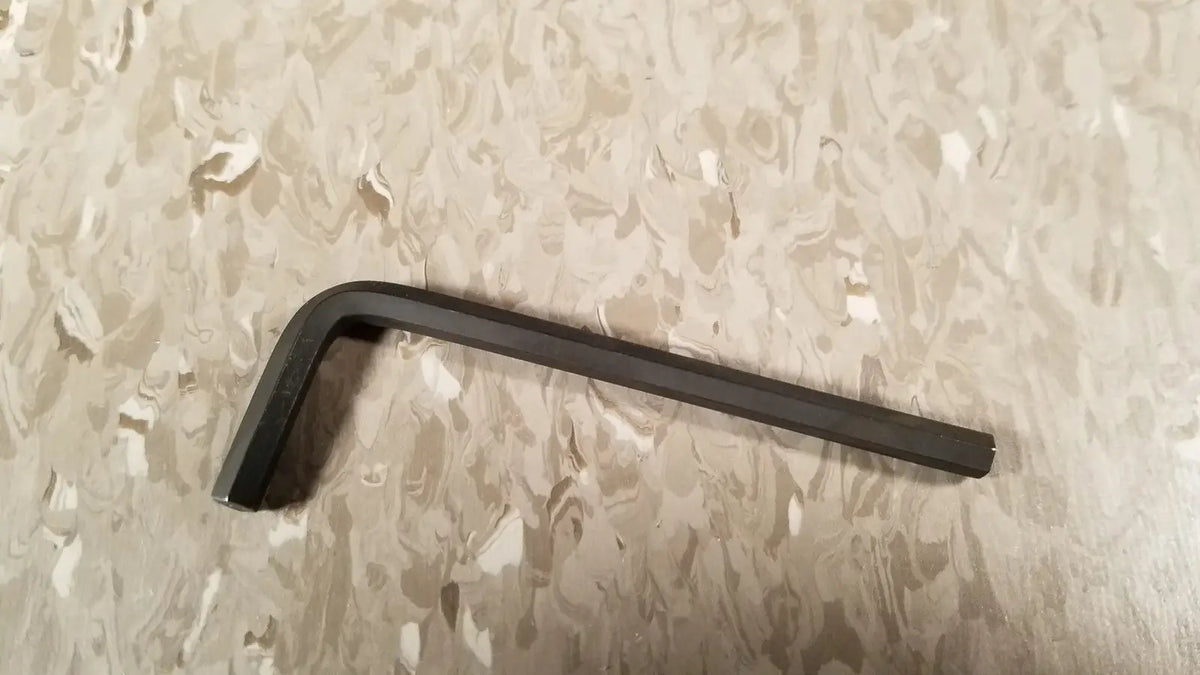 Black matte hex key with l-shaped design for chaltilon csd200 dynamometer adjustment and maintenance
