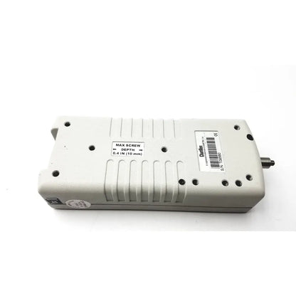 Gray chilton lbf ametek electronic device with ribbed plastic casing and screw holes for reuse medical inspection gages