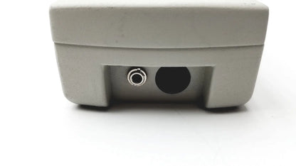 Gray plastic Chatillon 10 lbf Ametek device with circular silver port and black oval opening for inspection gages use