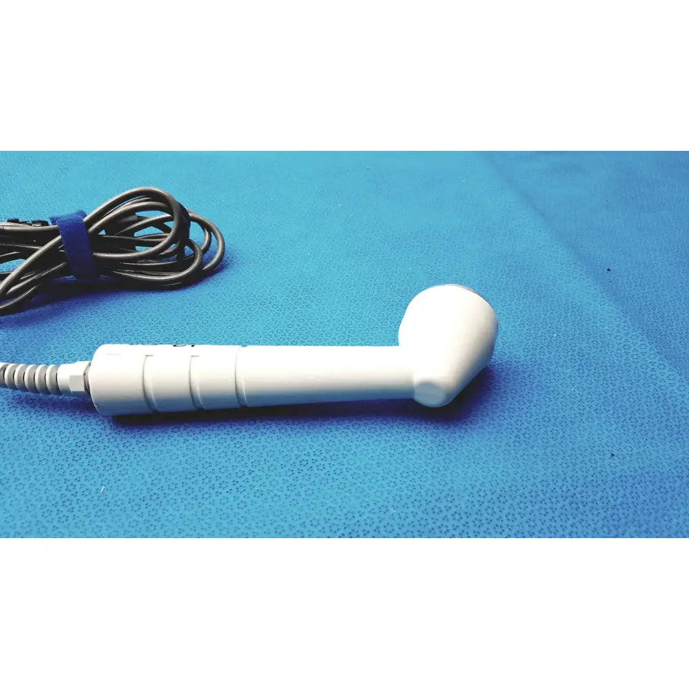 White plastic ultrasound applicator 5cm2 with rounded curved tip and segmented handle for vectra cps legend series