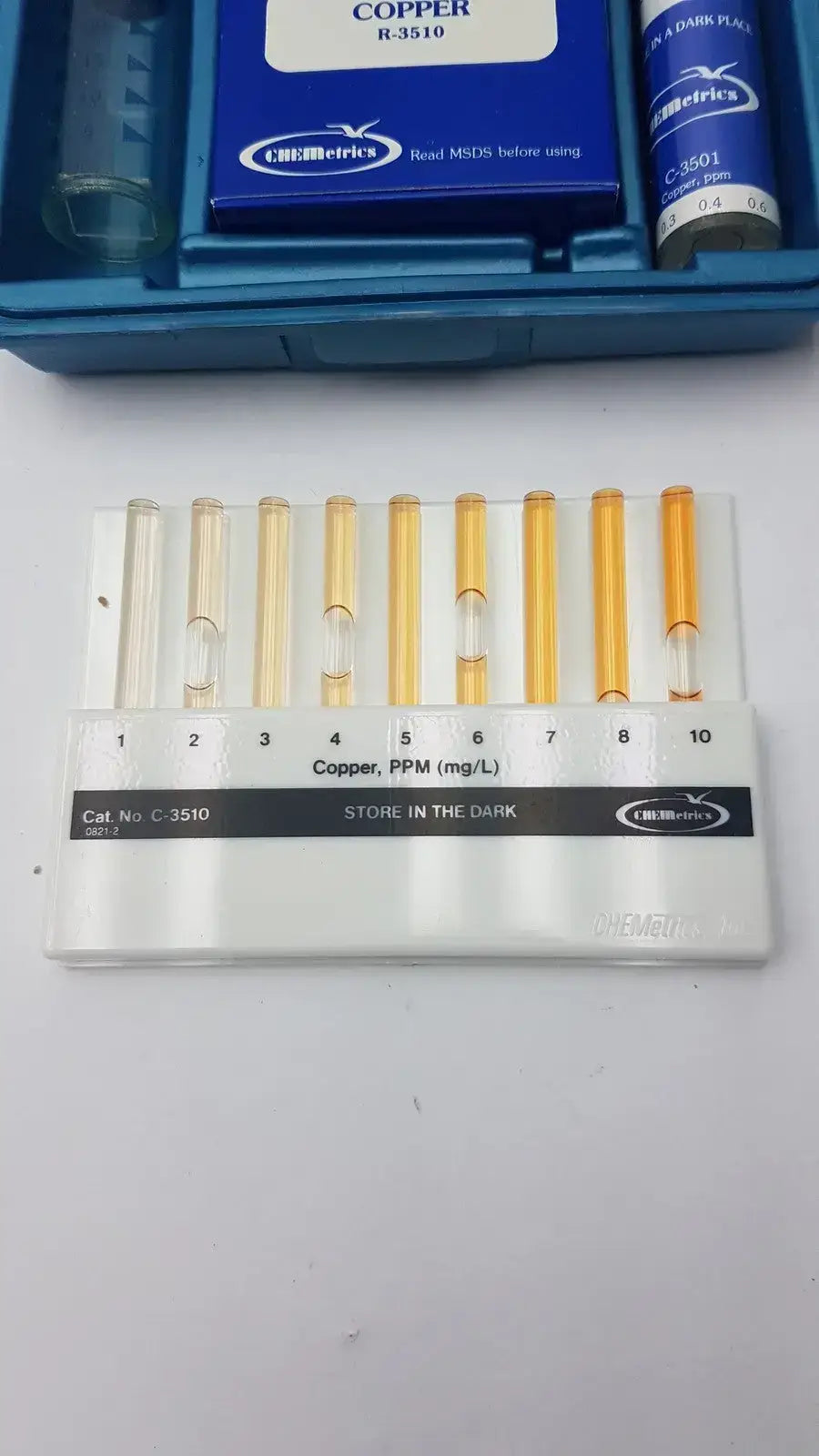 Chemetrics K-3510 Coloriimetric Copper Test Kit With C-3510, Copper R-3510 Colorimetric Copper Test Kit, second-hand product photo 6