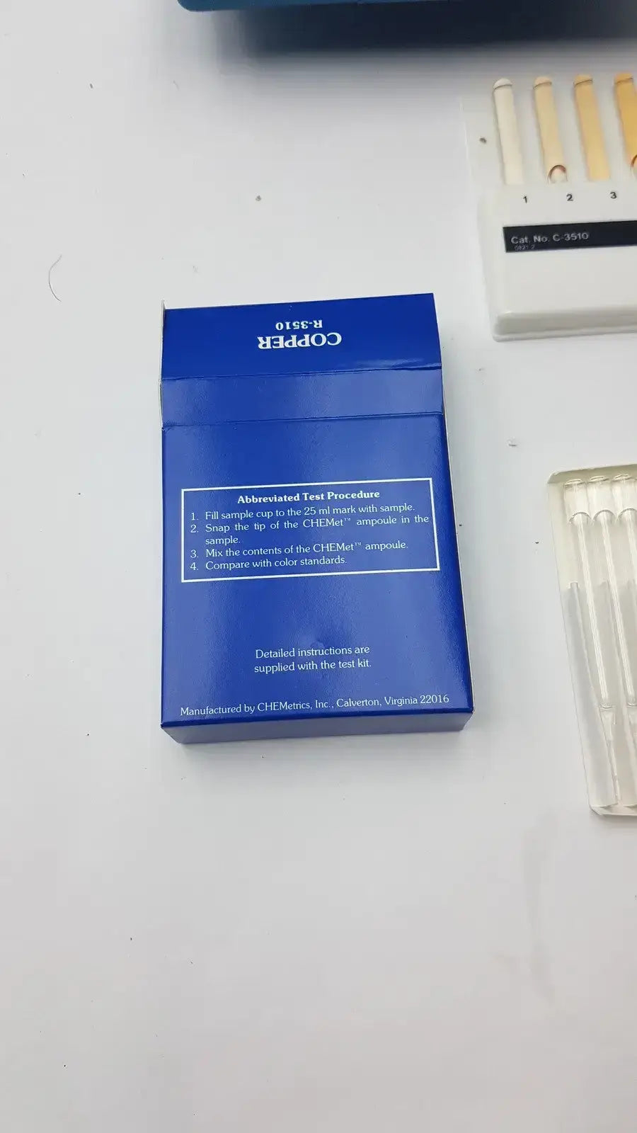 Chemetrics K-3510 Coloriimetric Copper Test Kit With C-3510, Copper R-3510 Colorimetric Copper Test Kit, second-hand product photo 15