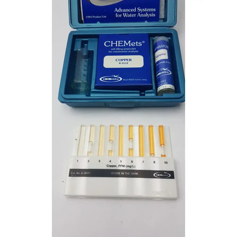 Chemetrics K-3510 Coloriimetric Copper Test Kit With C-3510, Copper R-3510 Colorimetric Copper Test Kit, second-hand product photo 2