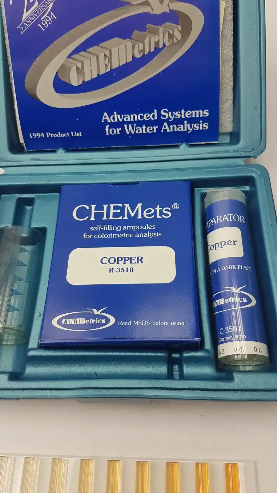 Chemetrics K-3510 Coloriimetric Copper Test Kit With C-3510, Copper R-3510 Colorimetric Copper Test Kit, second-hand product photo 3