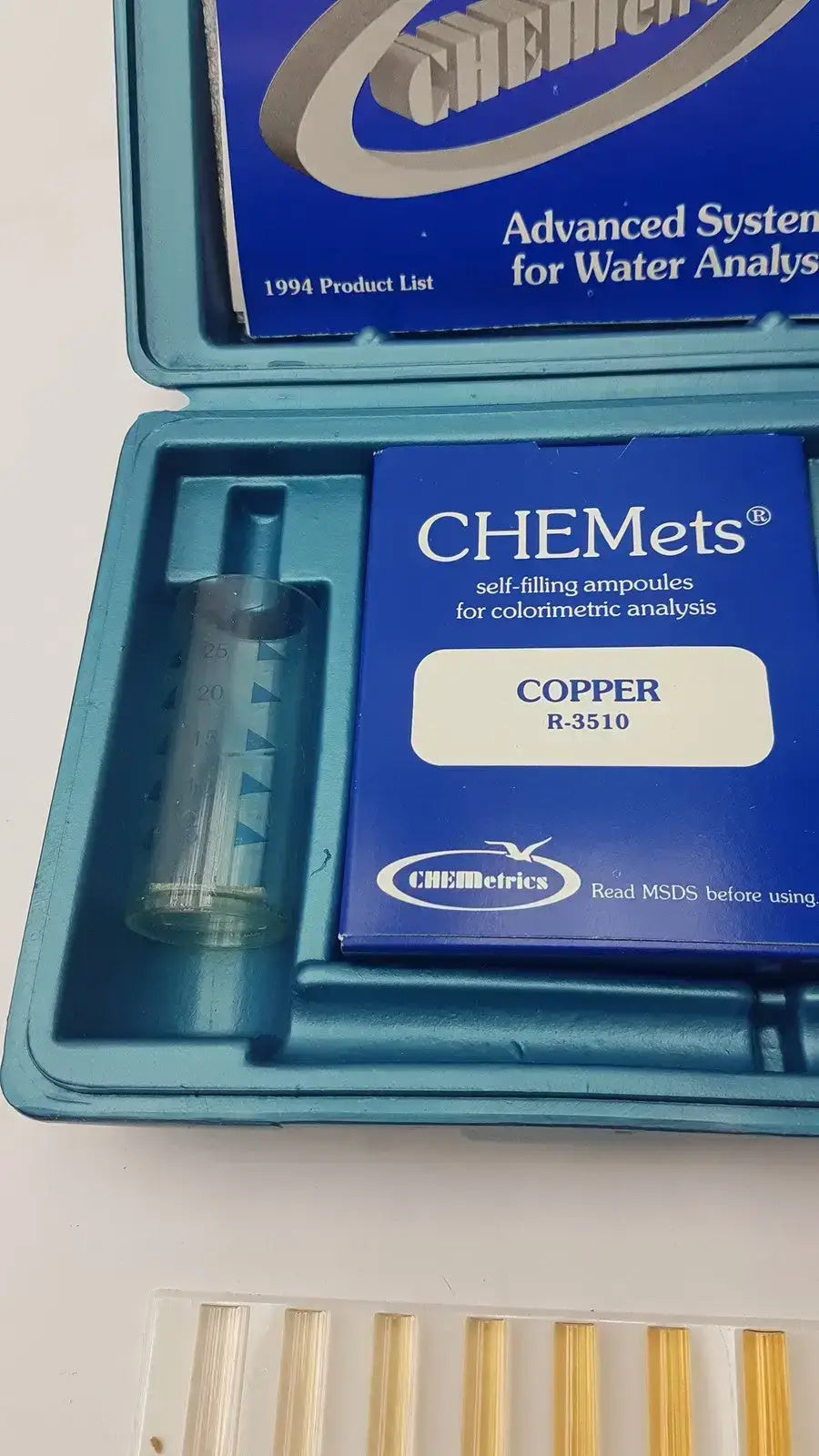 Chemetrics K-3510 Coloriimetric Copper Test Kit With C-3510, Copper R-3510 Colorimetric Copper Test Kit, second-hand product photo 4
