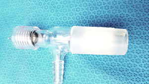 محول مدخل شامل من Chemglass، نوع Chem-Thread مع أنبوب ذي نتوء، زجاجيات مخبرية
