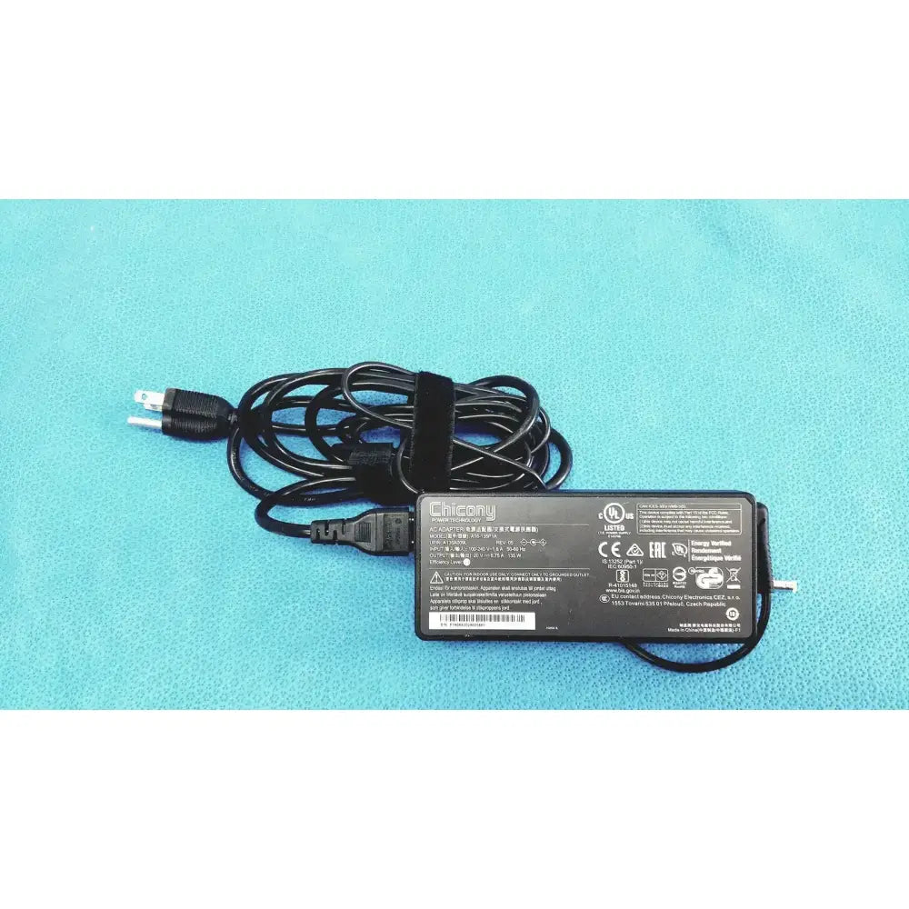 Chicony Power Technology AC Adapter with Power Cord - A16-135P1A AC Adapter, second-hand product photo 1