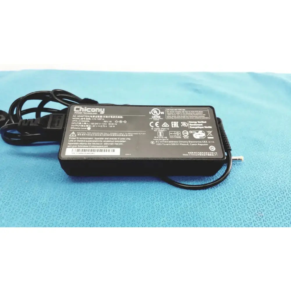 Chicony Power Technology AC Adapter with Power Cord - A16-135P1A AC Adapter, second-hand product photo 2