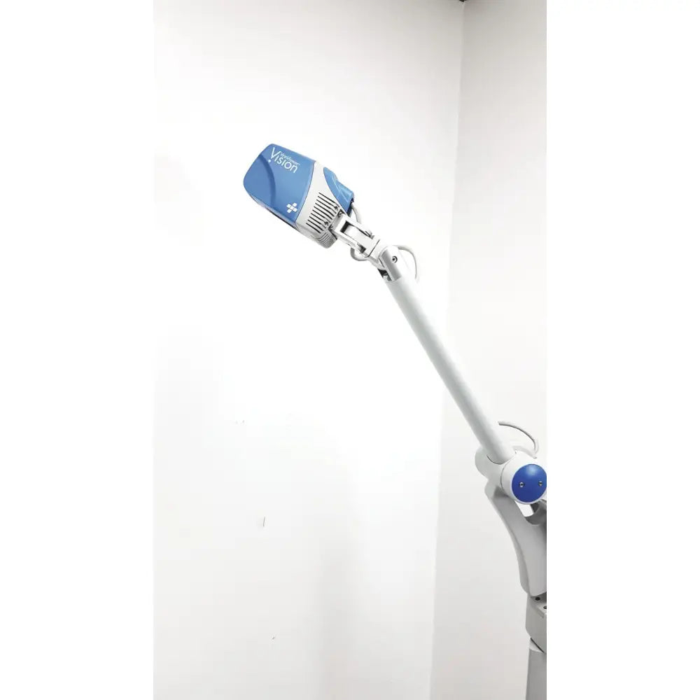 Blue and white Christie VeinViewer Vision medical examination lamp with adjustable arm for vision vein visualization system