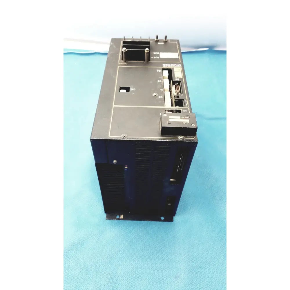 Black rectangular milacron c5 spindle drive with matte finish showing ports and connectors for industrial use