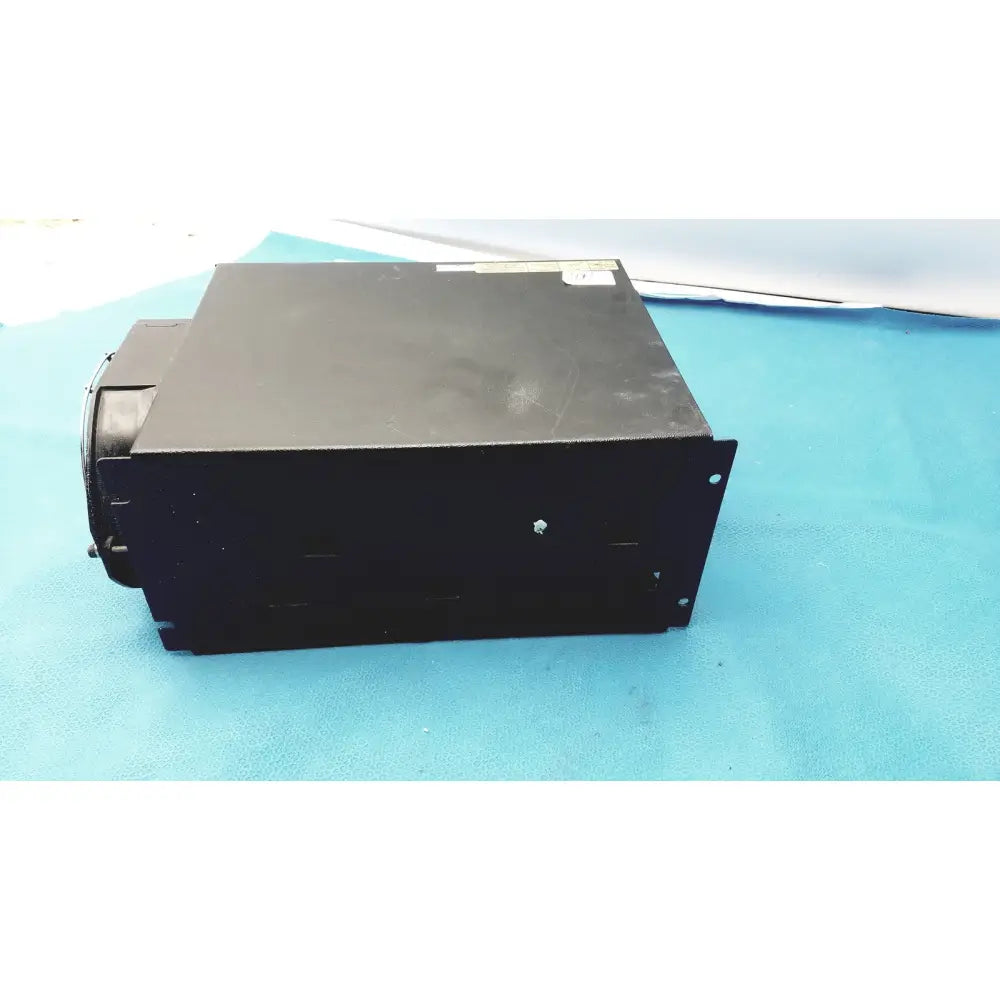 Black rectangular milacron c5 spindle drive with matte finish and mounting holes for reuse medical applications