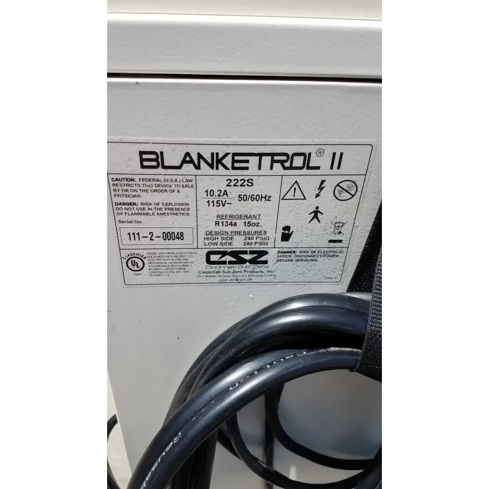 Cincinnati Sub-Zero Blanketrol II Model 222S Patient Temperature Management System, second-hand product photo 13