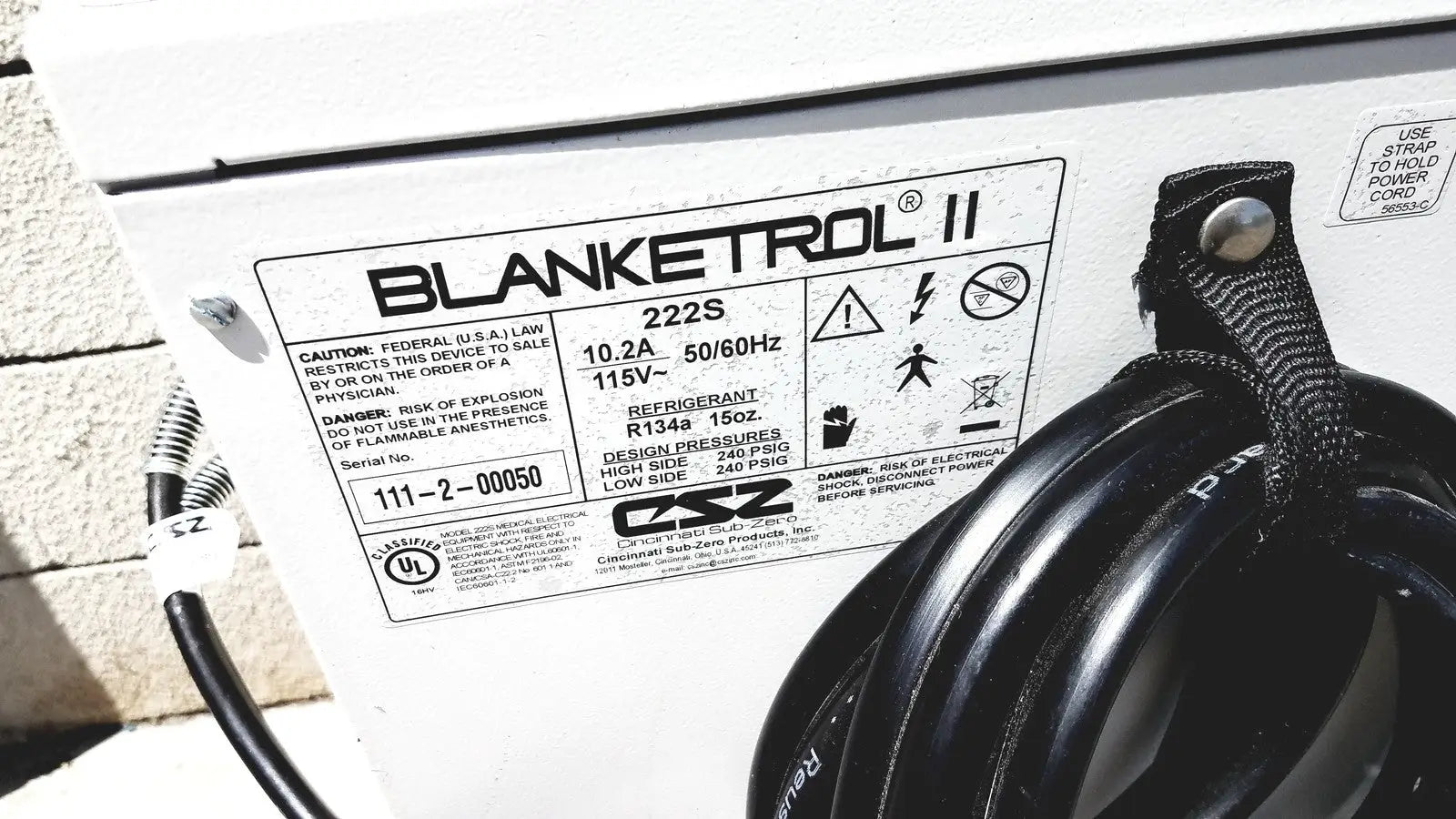 CSZ Cincinnati Sub-Zero CSZ Blanketrol II 222R Hyper/Hypothermia Unit Hyper/Hypothermia Unit, second-hand product photo 7