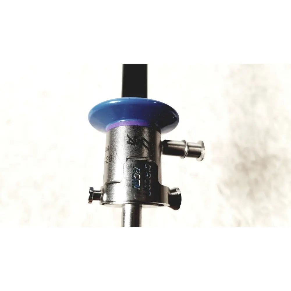 Silver metallic circon acmi sheath with blue plastic cap and engraved markings for esrs-28 with etor-28 obturator