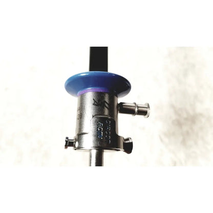 Silver metallic circon acmi sheath with blue plastic cap and engraved markings for esrs-28 with etor-28 obturator