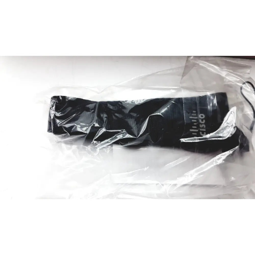 Black cisco 8821 lanyard strap wrapped in clear plastic packaging ideal for reuse medical and office desk accessories