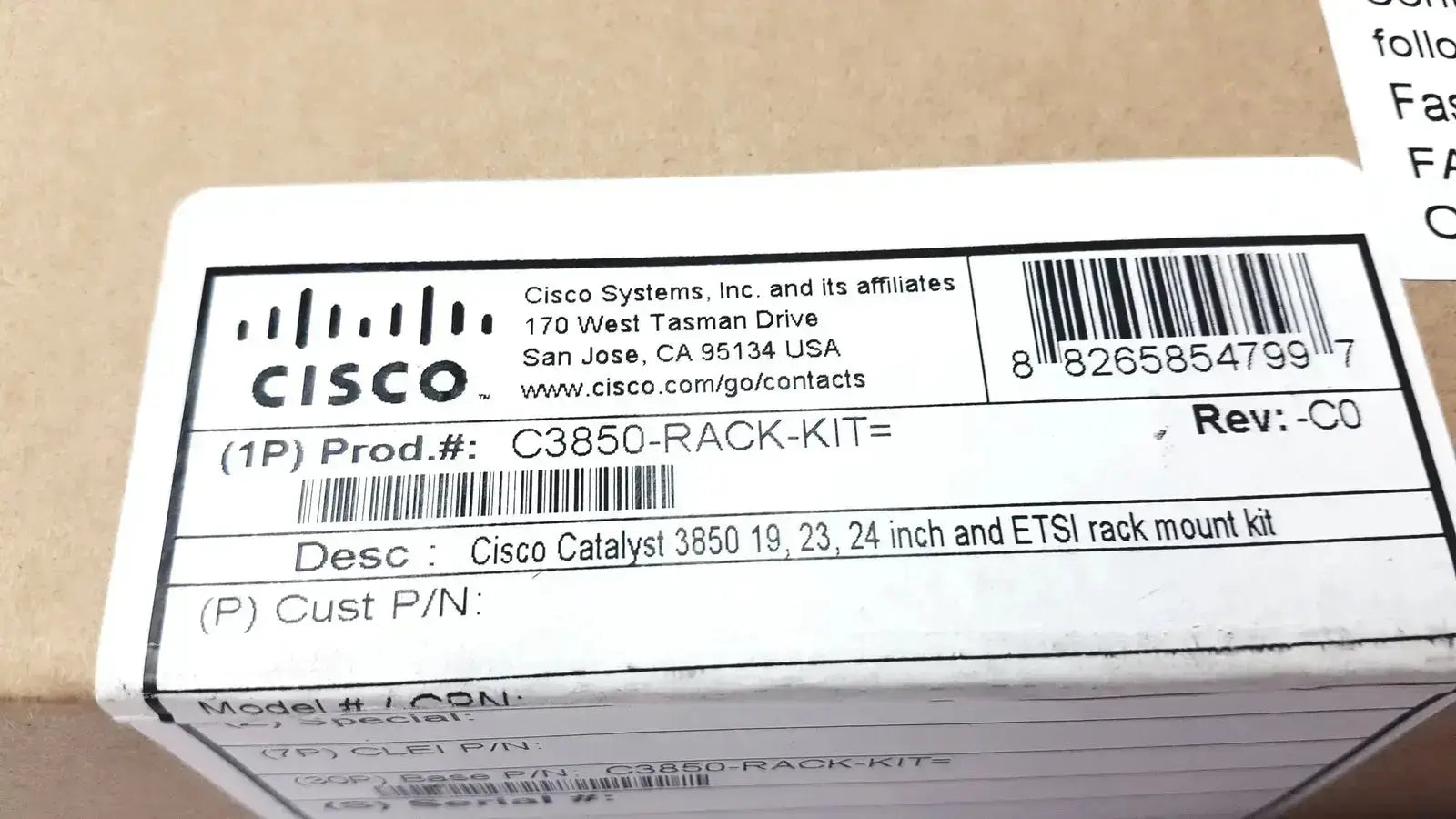 Cisco Catalyst 3850 19, 23, 24 inch and ETSI rack Mount Kit Rack Mount Kit, second-hand product photo 2