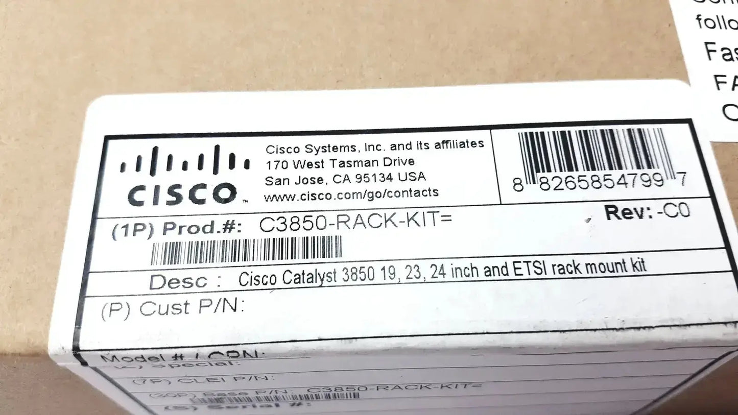 Cisco Catalyst 3850 19, 23, 24 inch and ETSI rack Mount Kit Rack Mount Kit, second-hand product photo 2