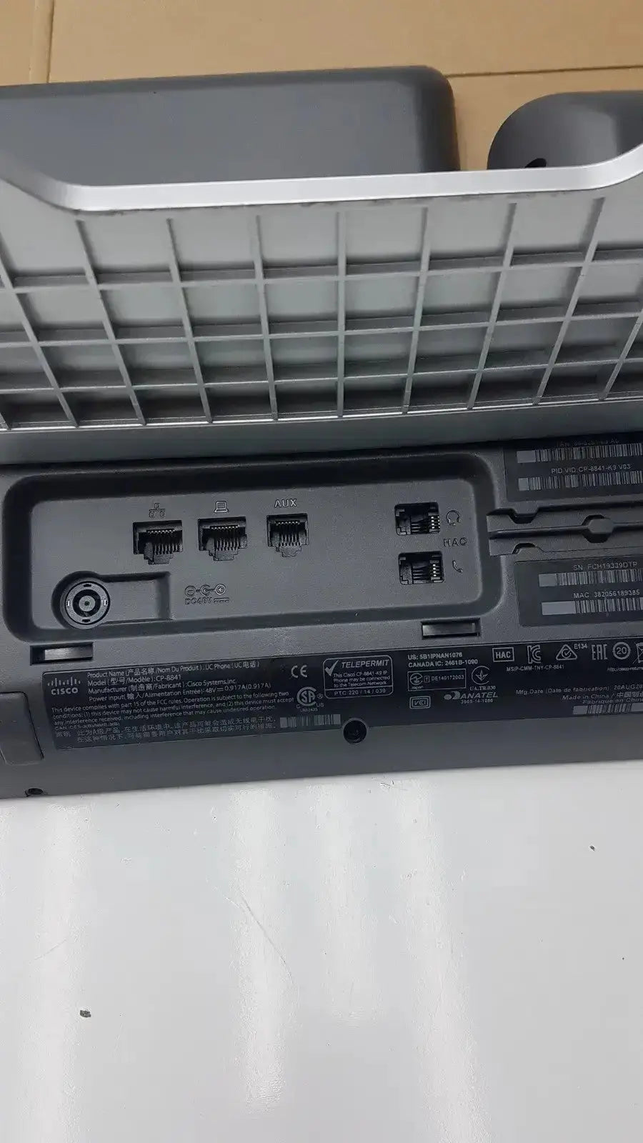 Cisco CP-8841 IP Phone Color VoIP PoE With Base IP Phone, as-is (for parts) product photo 9