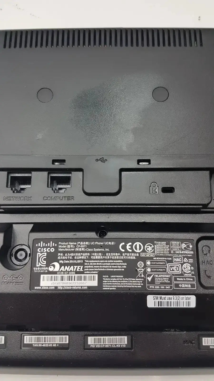 Cisco CP-9971 IP Color Office Phone With Base IP Phone, as-is (for parts) product photo 4