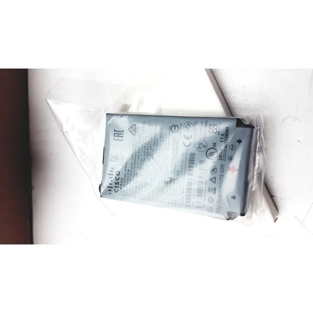 Gray cisco cp-batt-7925g-ext wireless ip phone accu battery model lbl1024-3568vy in clear plastic packaging
