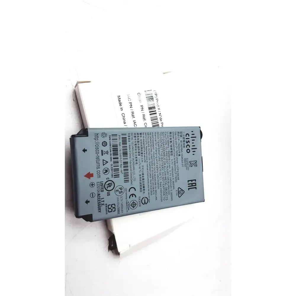 Gray rectangular cisco phone accu battery with black edges for 7925 wireless ip phone extended use