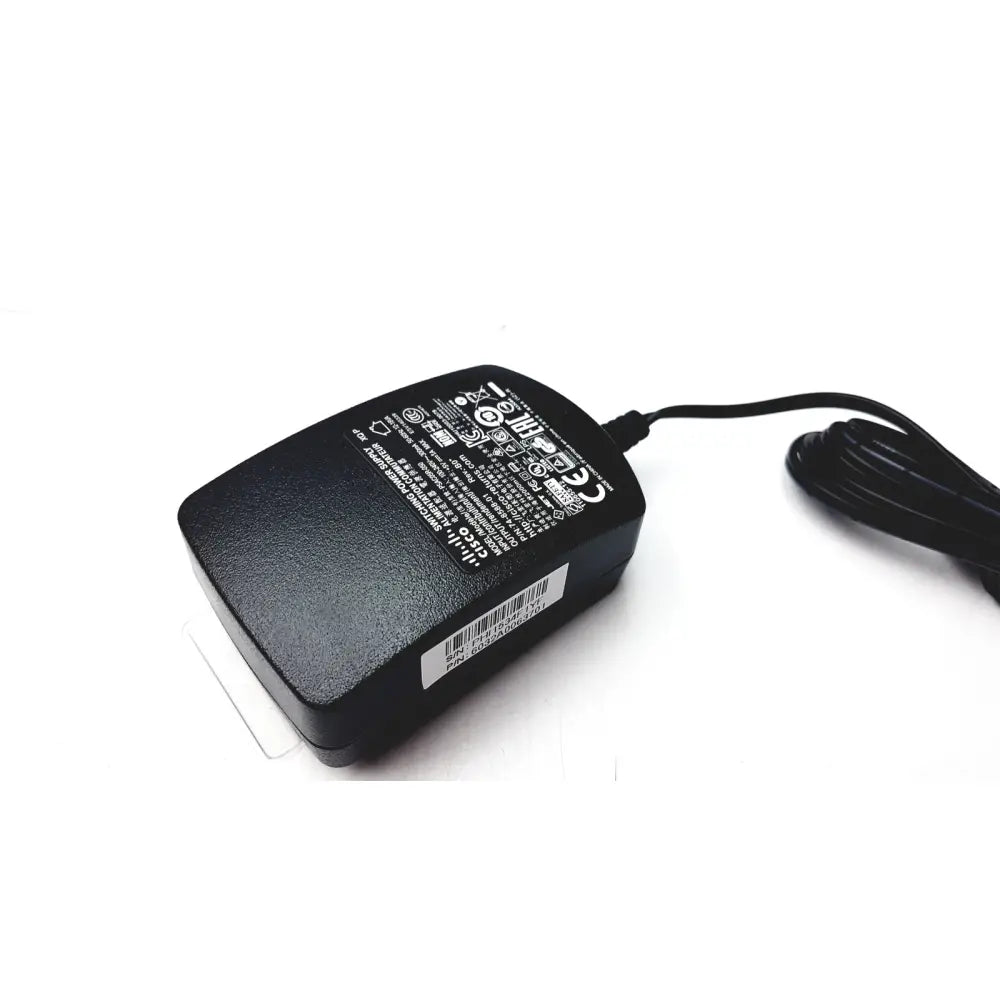 Black plastic power supply adapter with coiled cable for Cisco supply adapter 7925g ip phone model 74-8588-01