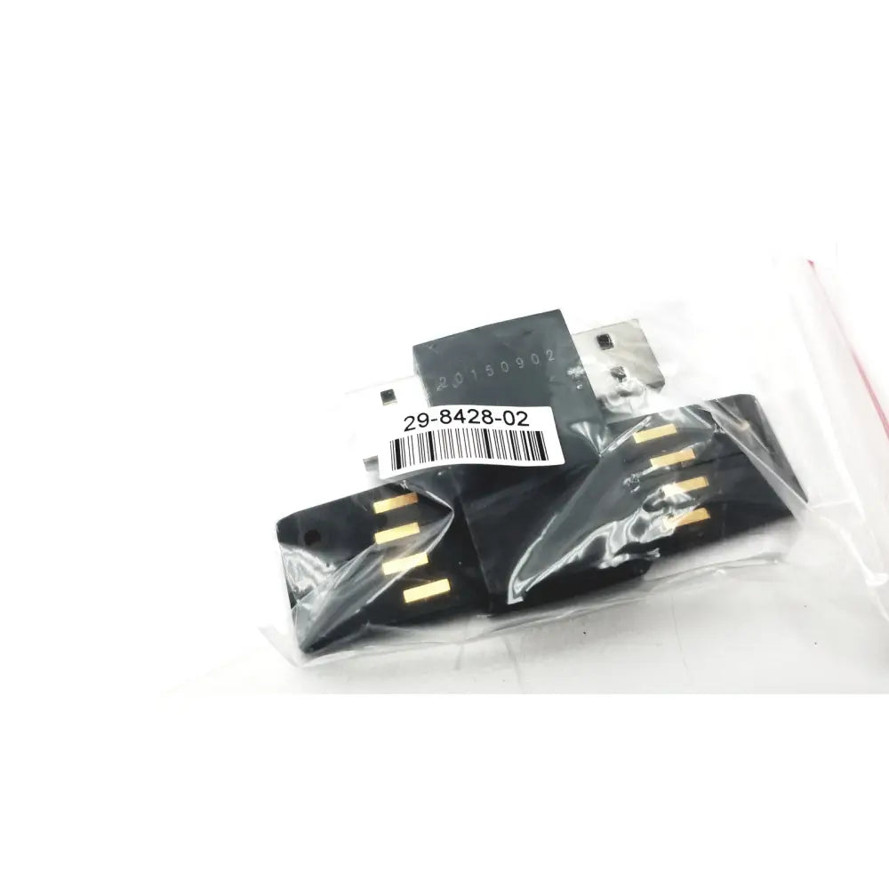 Black plastic usb flash drive with gold contacts and barcode label for Cisco IP Phone key expansion module