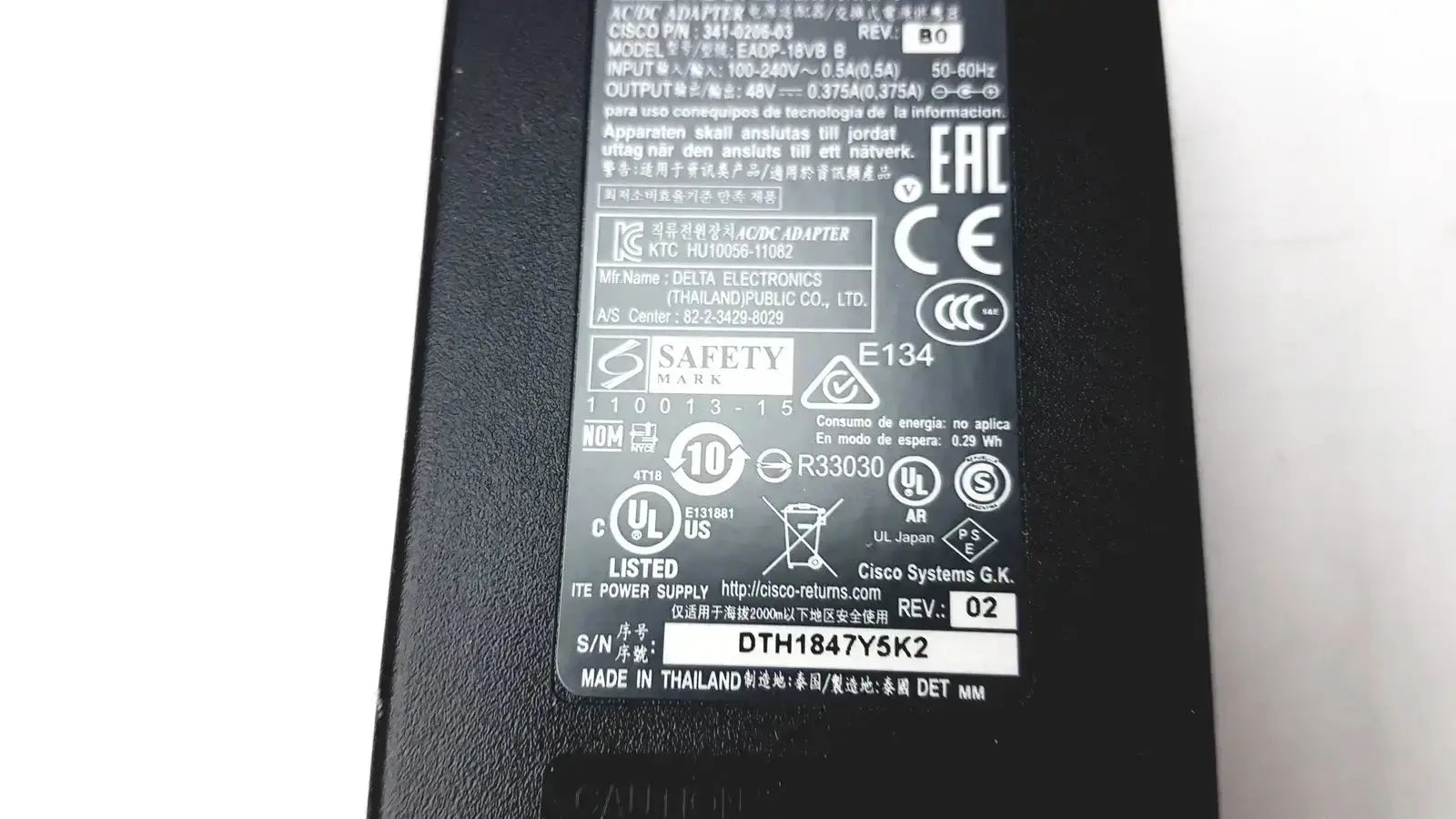 Cisco IP Phone Power Supply CP-PWR-CUBE-3 Power Supply, second-hand product photo 7