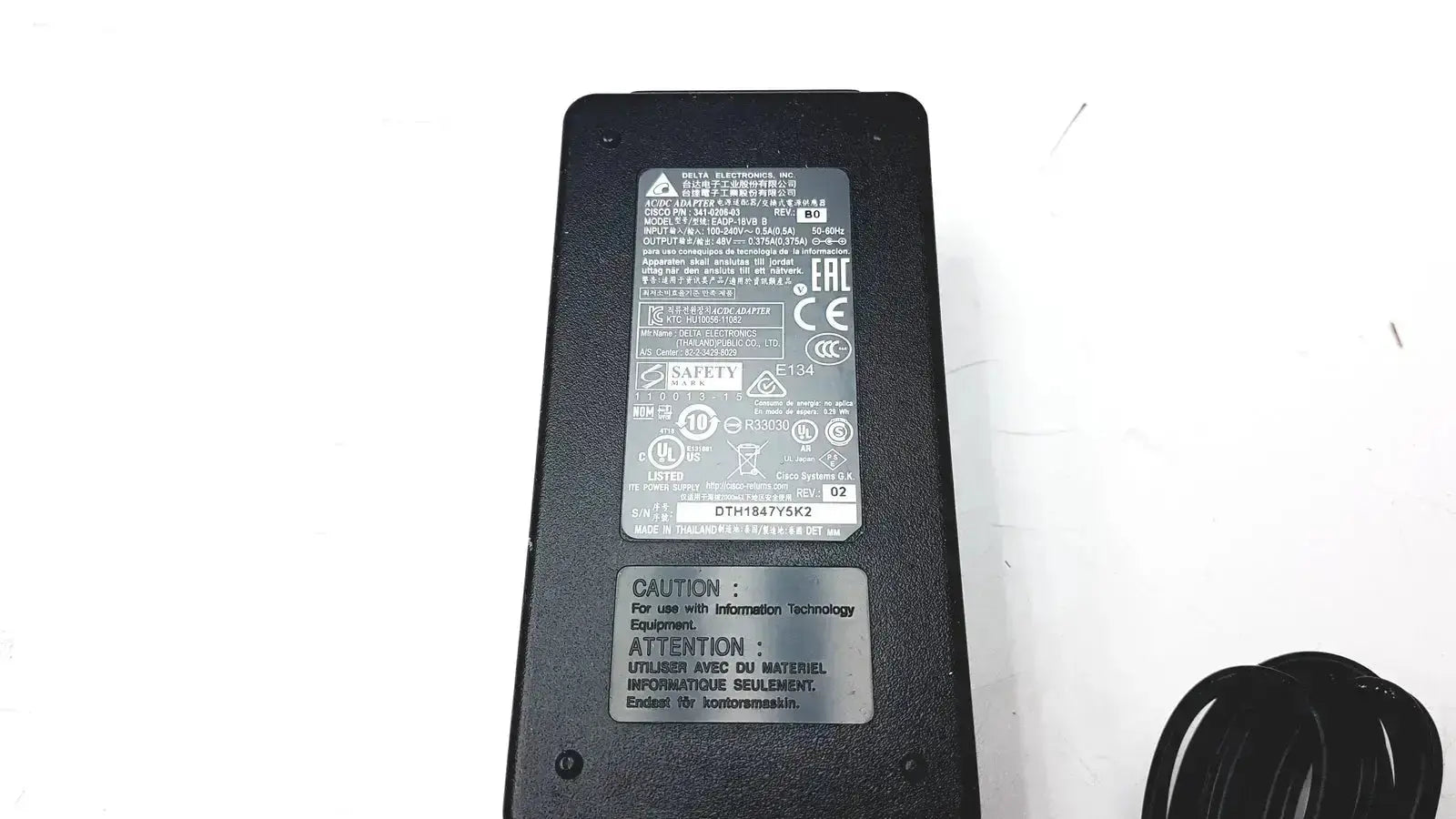 Cisco IP Phone Power Supply CP-PWR-CUBE-3 Power Supply, second-hand product photo 5