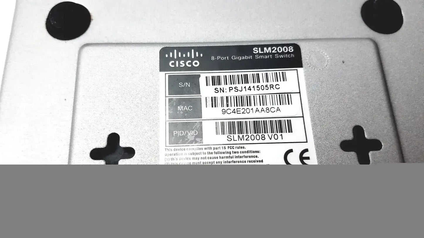 CISCO SLM2008 8-Port Gigabit 10/100/1000 Smart Switch PD Network Switch, as-is (for parts) product photo 9