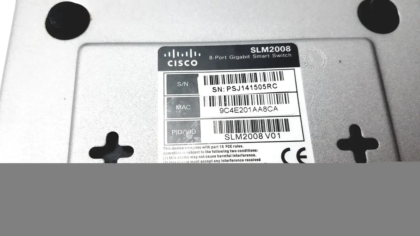 CISCO SLM2008 8-Port Gigabit 10/100/1000 Smart Switch PD Network Switch, as-is (for parts) product photo 9