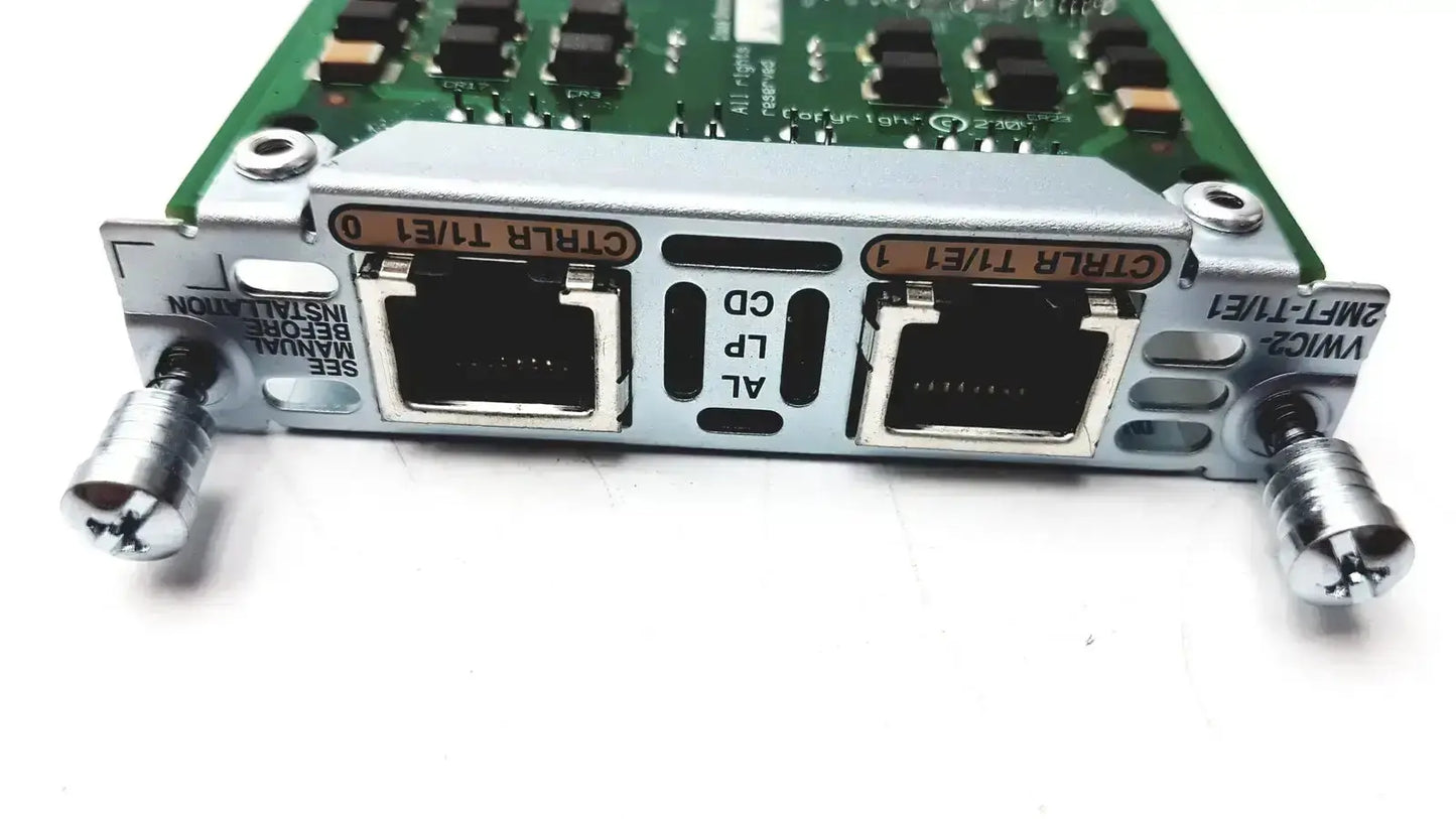 Cisco VWIC2 2MFT-T1/E1 2-Port WAN.VOICE Multiflex Module Network Interface Module, second-hand product photo 1