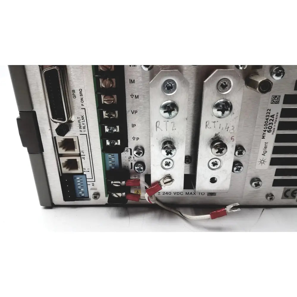 Silver metallic cisco wae 600 series server back side with labeled ports and screw terminals wide area application engine