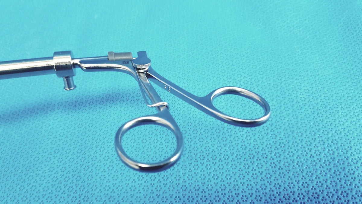 Silver surgical claw gasper 10mm with polished metallic finish and ergonomic circular handles for precision use