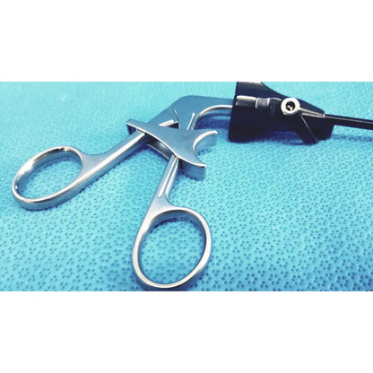 Silver claw gasper surgical forceps with black handle designed for precision reuse medical and laparoscopic instruments use