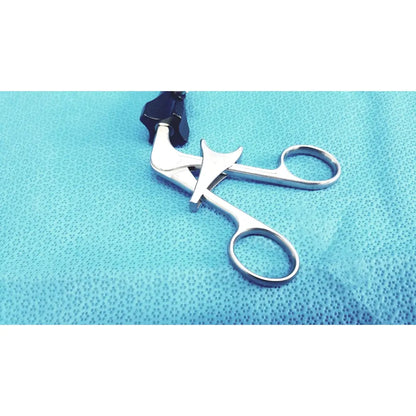 Silver claw gasper surgical forceps with black ergonomic handle designed for reuse medical and laparoscopic instruments use