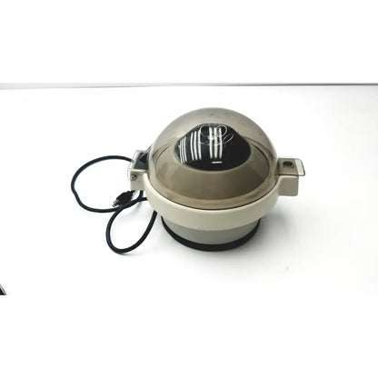 Beige and clear plastic dome-shaped clay adams roche model 0171 analytical centrifuge with black circular base