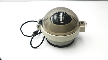 Beige and clear plastic dome-shaped clay adams roche model 0171 analytical centrifuge with black circular base