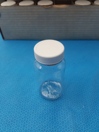 Generic Clear PET Wide Mouth Packer Bottles - White Screw Top Cap - Lot of 24 Packer Bottles, second-hand product photo 5
