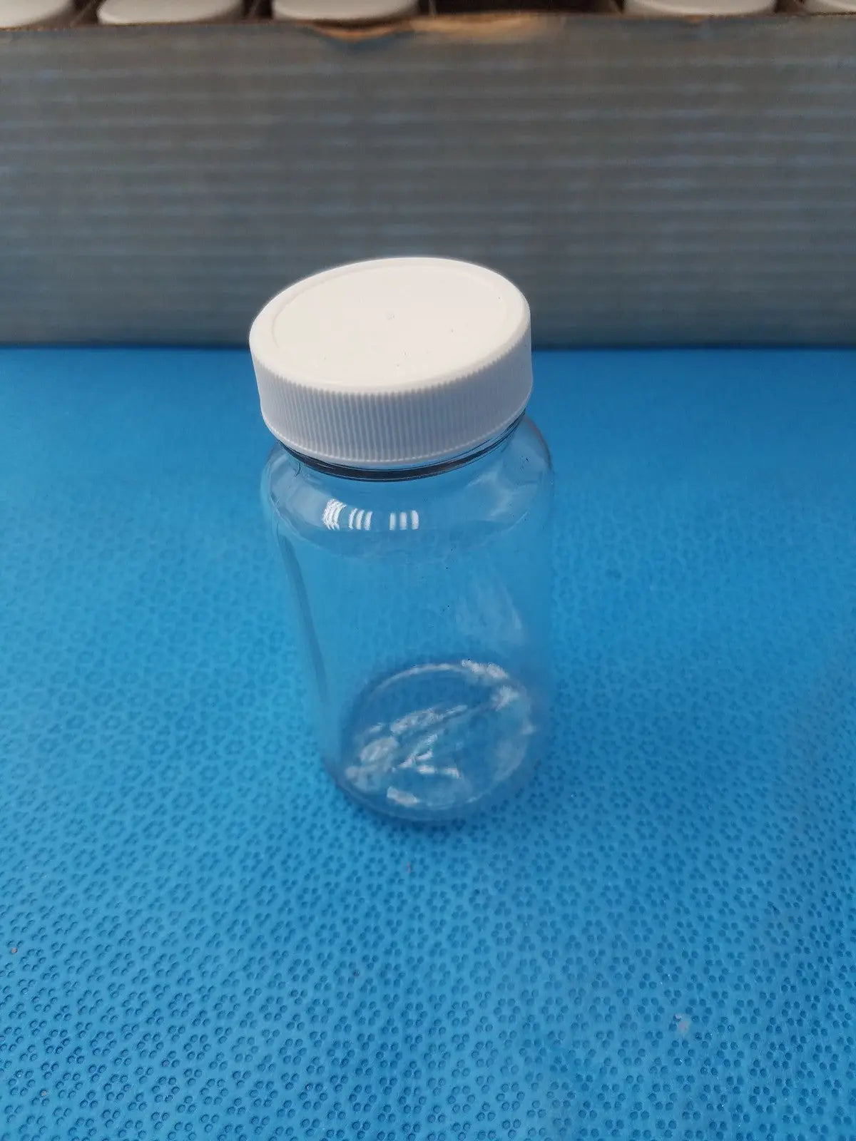 Generic Clear PET Wide Mouth Packer Bottles - White Screw Top Cap - Lot of 24 Packer Bottles, second-hand product photo 4