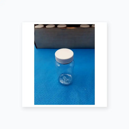 Generic Clear PET Wide Mouth Packer Bottles - White Screw Top Cap - Lot of 24 Packer Bottles, second-hand product photo 5