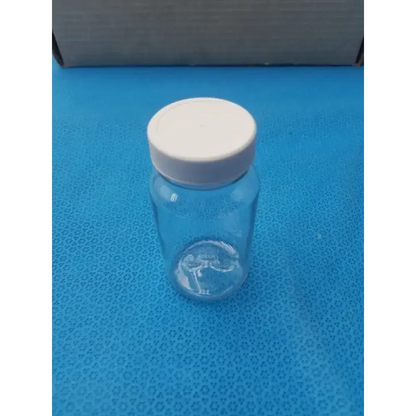 Generic Clear PET Wide Mouth Packer Bottles with White Screw Top Cap - Lot of 24 Laboratory Bottles, second-hand product photo 7