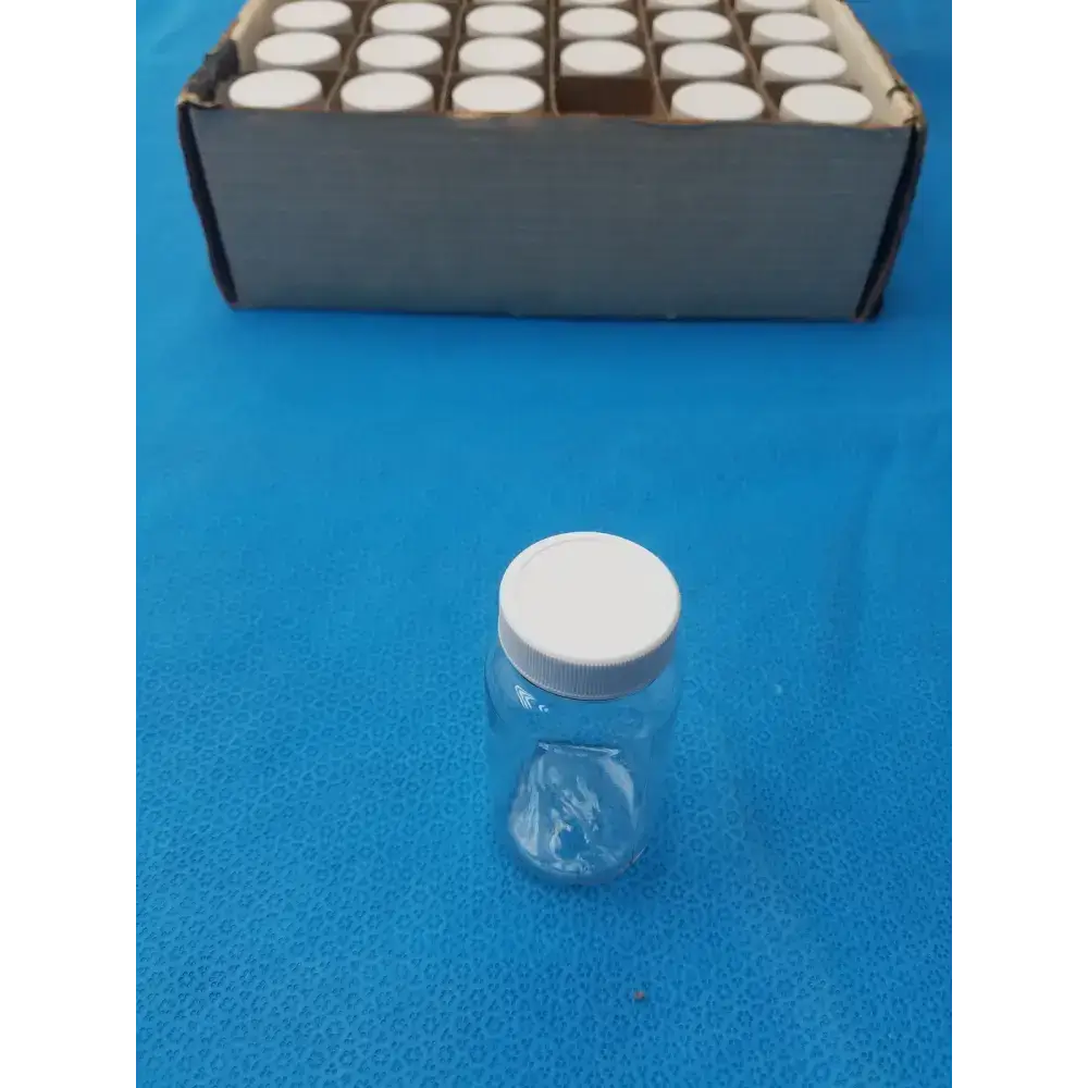 Generic Clear PET Wide Mouth Packer Bottles with White Screw Top Cap - Lot of 24 Laboratory Bottles, second-hand product photo 2