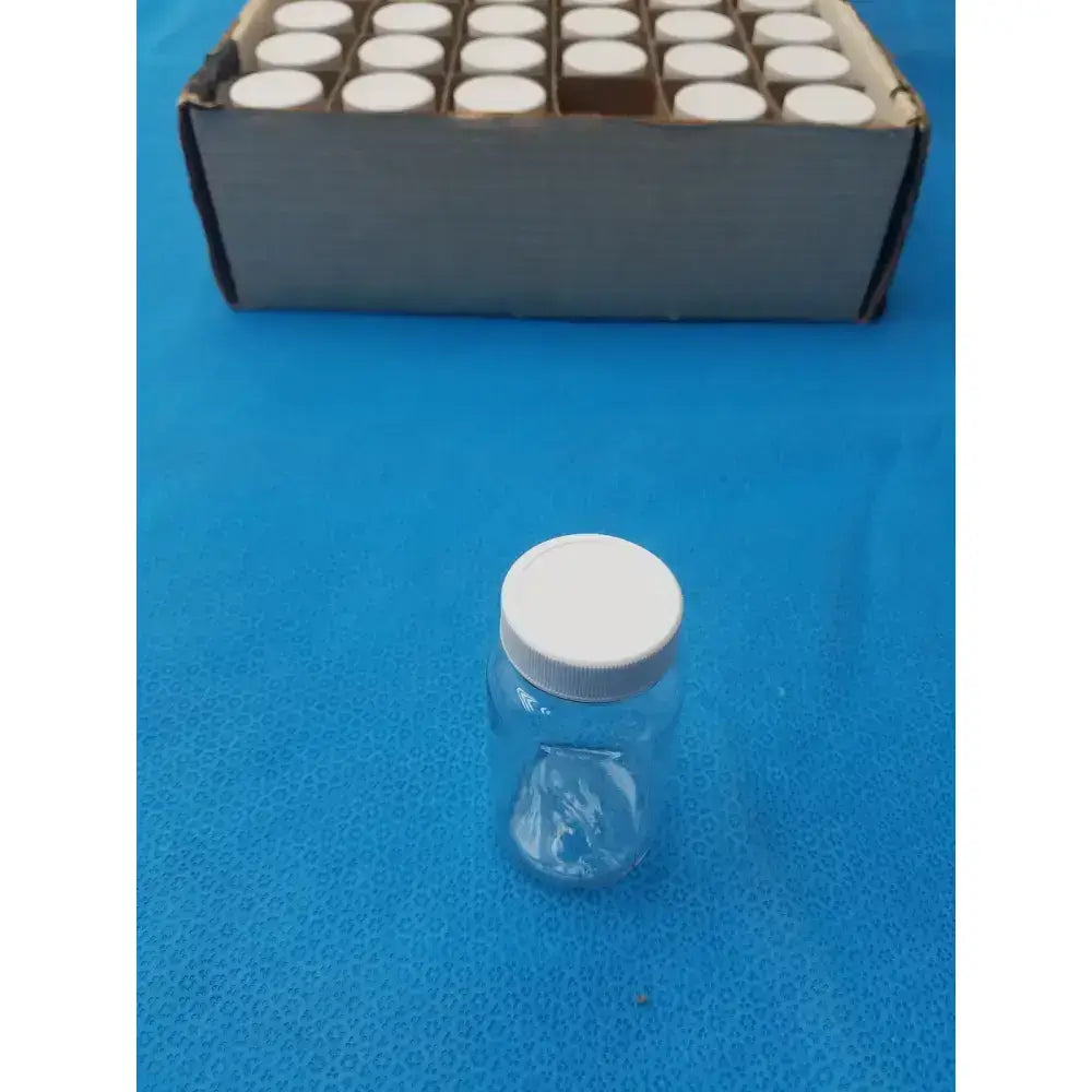 Generic Clear PET Wide Mouth Packer Bottles with White Screw Top Cap - Lot of 24 Laboratory Bottles, second-hand product photo 2