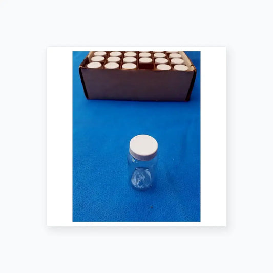 Generic Clear PET Wide Mouth Packer Bottles with White Screw Top Cap - Lot of 24 Laboratory Bottles, second-hand product photo 2